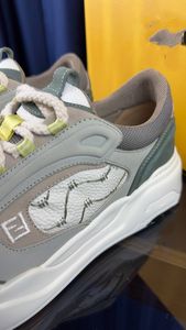 Zapatillas Urbanas de Cuero Genuino para Hombre, Diseño de Caja, Ligeras, Cómodas para Uso Diario, Suela de Cuero Flexible, Cierre con Cordones - Product Image 3