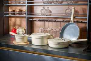 Casserole de luxe en métal et <span class=keywords><strong>aluminium</strong></span> SC10 avec couvercle Options OEM/ODM pour poêles à frire - Product Image 2