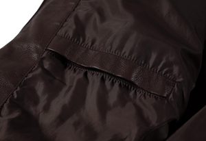 Veste en cuir véritable pour homme de la meilleure qualité pour l'automne et l'hiver, style streetwear, teinte unie avec service OEM, veste pour homme - Product Image 4