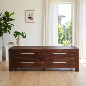 Armoire de chambre minimaliste en teck, utilisable comme armoire de rangement pour mobilier de maison moderne, fonctionnant également comme table de chevet et commode. - Product Image 2