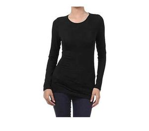 Camiseta de Cuello Redondo para Mujer, Personalizada, Informal, de Manga Corta, Antiencogimiento, Antibolitas, de Secado Rápido, Transpirable, Económica, Sostenible, Negra - Product Image 3