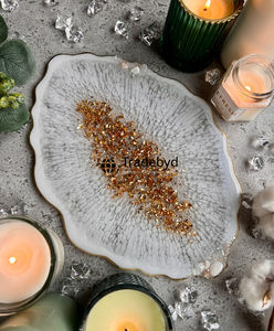 ถาดเรซิ่นหรูหราสำหรับเสิร์ฟอาหาร ตกแต่งโต๊ะอาหาร งานแต่งงาน และเป็นของขวัญ Tradebyd - Product Image 3