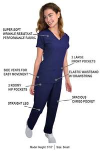 Professional Medical Scrubs <b>Sets</b> For <b>Doctors</b> Nurses Unisex Hospital Scrub Uniforms Custom Logo Cotton Wholesale 2025 - Product Image 5