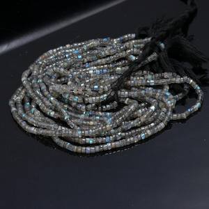 Labradorita de alta calidad suave Heishi neumático Rondelle Cuentas 4-5mm rueda de piedra suelta corte cuentas de piedras preciosas sueltas para la fabricación de joyas - Product Image 2