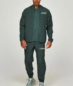 ชุดวอร์มเสื้อแจ็กเก็ตใส่วิ่งสำหรับผู้ชายชุดวอร์มผ้าโพลีเอสเตอร์สีทึบแบบไม่พิมพ์ลายออกแบบได้ตามที่ต้องการ - Product Image 6