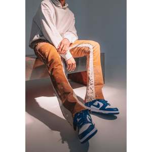 Denim évasé B243-Brun - Product Image 1