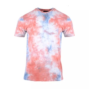 เสื้อยืดผู้ชายลายมัดย้อม แขนสั้น ลายวงกลมสีรุ้ง คอกลม ผ้าฝ้ายถัก สวมใส่สบาย ทรงปกติ - Product Image 6