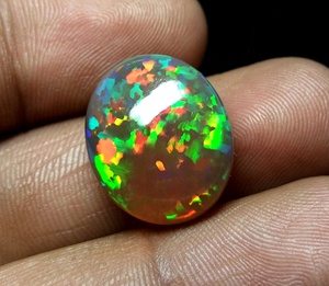 อัญมณีโอปอลเอธิโอเปียที่น่าสนใจรูปไข่อัญมณีโอปอลสีรุ้งแวววาวอัญมณีโอปอลเอธิโอเปียหลวมของขวัญสำหรับเธอ - Product Image 3