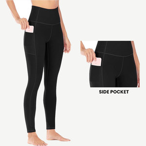 Breathable custom women <b>leggings</b> with OEM printing stretch fabric perfect for gym branding promotional and sports events - Product Image 4