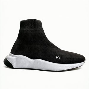 Chaussures pour hommes et femmes, baskets décontractées, baskets pour hommes, maille en caoutchouc tricotée, bout rond, à lacets, toutes saisons, impression offset PU - Product Image 4