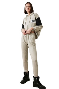 Ensemble survêtement streetwear personnalisable pour femme, sweat à capuche et pantalon de jogging, 100% coton épais, longueur intégrale, 2 pièces - Product Image 5