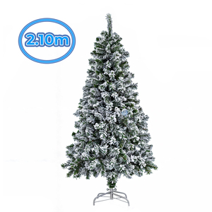 Albero di Natale Artificiale Verde Innevato di Alta Qualità con Base in Metallo, 1,50m 1,80m 2,10m, per Decorazioni Interne ed Esterne - Product Image 5