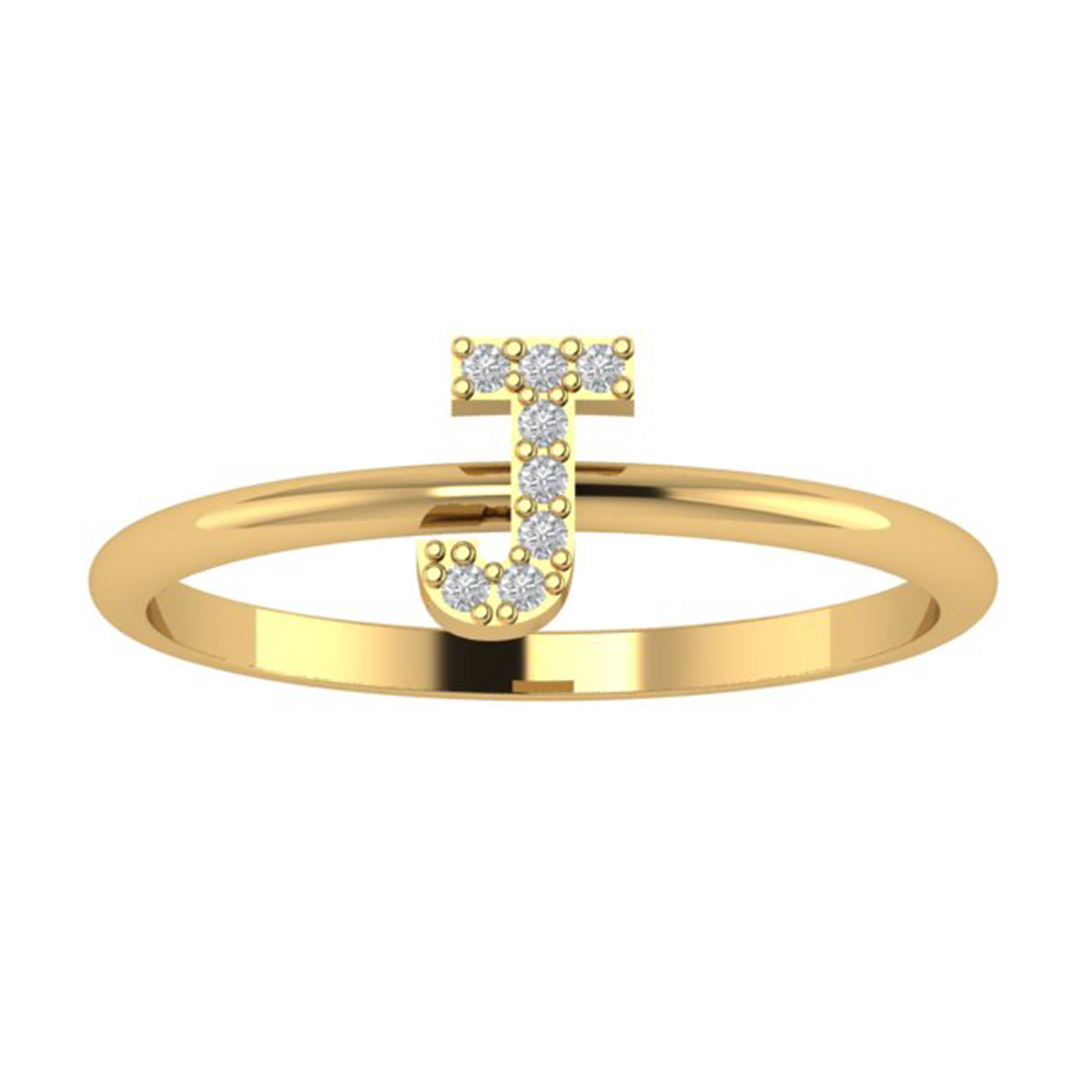 925 Sterling Letter J Gold Ring Adjustable Letter A J Ring Gold