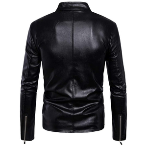 Chaquetas de moto de cuero genuino hechas a medida para hombre Chaqueta de moto de carreras de cuero de nuevo diseño a precio barato - Product Image 2