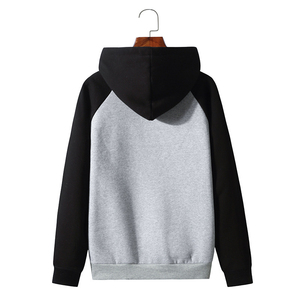 เสื้อฮู้ดสวมหัวผ้าฟลีซถักแบบสวมหัวของผู้ชายผ้าฝ้าย100% เป็นมิตรกับสิ่งแวดล้อมระบายอากาศได้ป้องกันการเกิดขน - Product Image 4