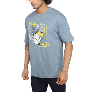 T-shirt décontracté pour homme 100 % coton, séchage rapide numérique, respirant, confortable, coupe classique, manches courtes, épaules tombantes, grandes tailles - Product Image 3