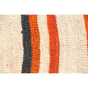 Alfombra Turca Kilim de 2.9x9.4 pies (88x287 cm), Alfombra Vintage con Diseño de Cuadros Naranja - Product Image 5