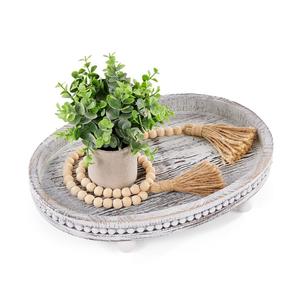 Bandeja de servicio de madera duradera con forma clásica y uso funcional hecho para servicio de restaurante o entretenimiento casual en el hogar - Product Image 4