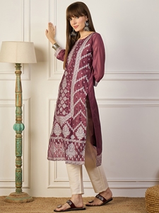 Women's Cotton Silk Straight <b>Kurti</b> - Product Image 4