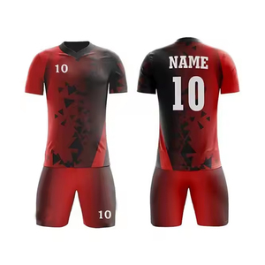 Maillot de football court respirant en polyester 100 % de haute qualité, couleur dégradée, personnalisable, uniforme de football imprimé, tenue d'entraînement - Product Image 1