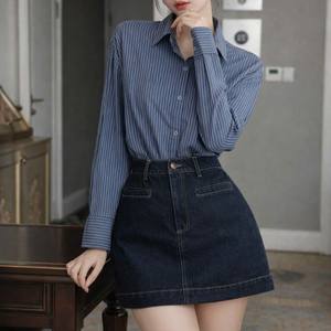 Ensemble chemise midi 2 pièces décontracté pour femme, à manches longues, en dentelle unie et à motifs, pour usage quotidien (OEM/ODM) - Product Image 3