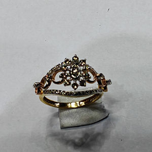 Elegantes anillos de diamantes de cóctel de oro rosa para mujer Diseño elegante de moda - Product Image 5