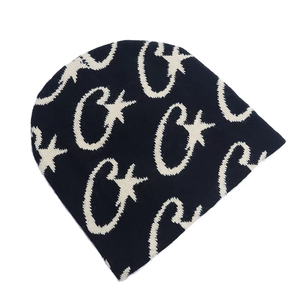 Gorro estampado para exteriores personalizado hecho en fábrica para gorro de calavera con puños de punto cálido Unisex para deportes de invierno y uso diario Jacquard - Product Image 5