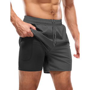 Custom Athletic Mesh <b>Shorts</b> <b>with</b> Compression Liner <b>Phone</b> <b>Pocket</b> Sporty Style for Workout Sports Fitness Gym Running Jogging - Product Image 1