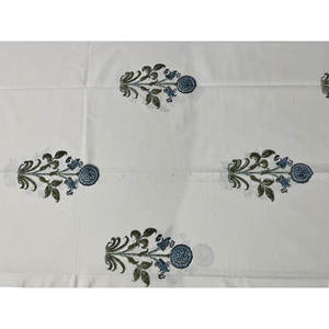 Handmade Bohemian Floral Block Print Cotton <b>Tablecloth</b> Multi-Color Hippie Boho Home Decor for Dining Parties & <b>Weddings</b> - Product Image 4