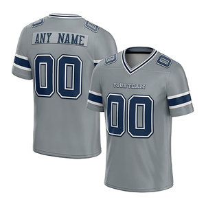 Personalizable más tamaño de los hombres de fútbol americano Jersey conjuntos transpirable personalizado cosido/impreso en blanco de fútbol americano desgaste - Product Image 1