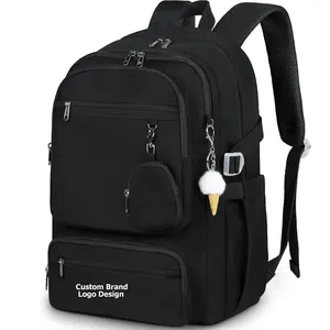 Mochila para laptop, mochila anti-roubo para viagens de negócios, bolsa de trabalho para homens e mulheres, bolsa fina com trava de porta de carregamento USB, durável