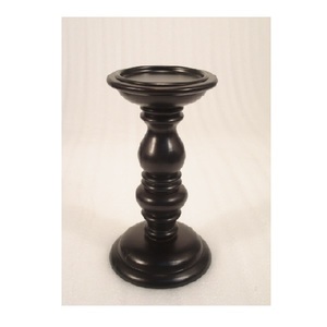 Bougeoir de pilier en bois massif de couleur marron pour la décoration de dessus de Table de salon à la maison - Product Image 1