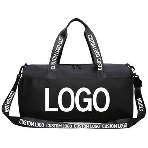 Sac polochon de gymnastique de haute qualité en cuir véritable noir avec logo personnalisé fourre-tout de sport d'entraînement en cuir pour voyage et nuit - Product Image 2