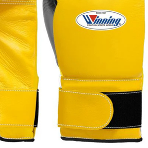 Guantes de Boxeo Profesionales de Cuero Amarillo y Negro con Velcro en la Muñeca, Guantes de Entrenamiento y Sparring para Hombres y Mujeres - Product Image 5
