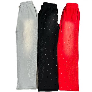 Pantalon pour femmes 100% coton de la meilleure qualité sur mesure avec strass style avant plat pour l'hiver vêtements d'extérieur conceptions OEM - Product Image 6
