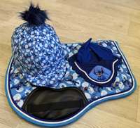 Ensemble de tapis de selle pour cheval personnalisés en gros, sublimation, dressage anglais, saut d'obstacles, rembourrage en mousse satinée, filet d'oreille, couvre-casque