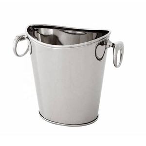 Enfriador de vino de acero inoxidable y latón niquelado de Venta caliente con 2 asas para Bar, restaurante y fiestas de bodas, cubo de hielo - Product Image 1