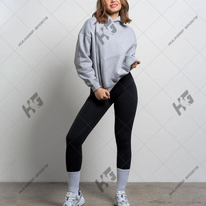 Sudadera con Capucha para Mujer, Personalizada con Logotipo, Impresión 3D, Cuello Alto, Estilo Urbano, Hombros Caídos, de Algodón, Talla Grande, para Gimnasio - Product Image 6