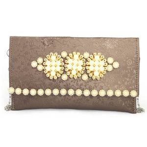 Women's Fancy Clutch (K-2078) - <b>Coffee</b> - Product Image 2