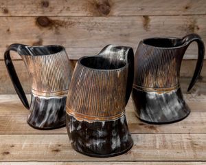 Tasse à cornes naturelles authentiques vente chaude Viking cornes à boire tasse à corne véritable tasse pour mariage maison hôtel de l'inde - Product Image 3