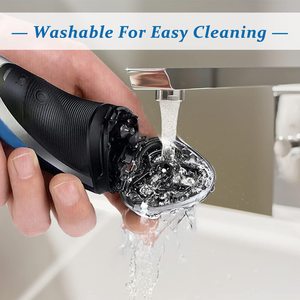 6 cabezales de repuesto para afeitadora eléctrica, afeitadora de triple cuchilla para rostro, afeitadora rotativa lavable con alimentación USB para afeitado corporal - Product Image 6