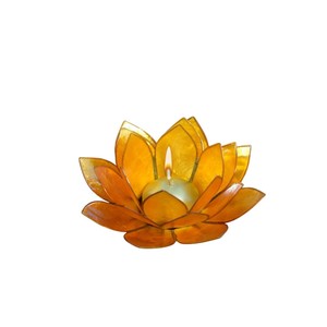 Wholesale Golden Metal Lotus Flower <b>Tealight</b> <b>Candle</b> Holder Elegant Iron Votive Stand Handcrafted Table Top Accent Gift Item - Product Image 4