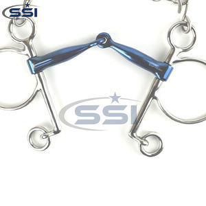 Bocado de Caballo de Acero Inoxidable de Primera Calidad con Cadena de Eslabones Simples, Equipo Personalizado para Carreras y Entrenamiento - Product Image 3