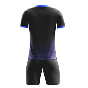 ชุดฟุตบอลแบบซับลิเมชั่น แห้งเร็ว ระบายอากาศดี แขนสั้น สำหรับทีมชายหญิง  รับสกรีนโลโก้  ขั้นต่ำในการสั่งซื้อน้อย สีพื้น - Product Image 3