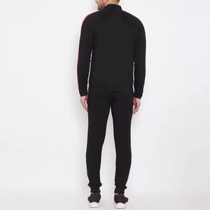 Ensemble de survêtement confortable à cordon de serrage en deux pièces pour homme, respirant, imprimé uni, pour l'entraînement et le jogging en hiver - Product Image 6