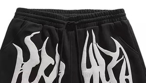 กางเกงขาสั้นผ้าคอตตอนสำหรับผู้ชายกางเกงวอร์มลำลองพิมพ์ลายสตรีทแวร์ออกแบบได้ตามต้องการ - Product Image 5