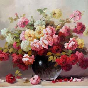 100% dipinto a mano 24 In× 20 in olio su tela arte campo classico - Product Image 1