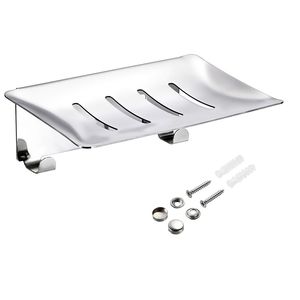 Jabonera elegante de acero inoxidable pulido con superficie lisa, perfecta para villas de lujo, baños familiares y resorts - Product Image 3