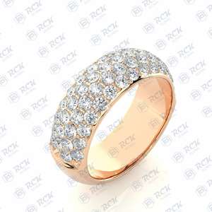 5.10 TCW Brilliant Cut Half Eternity Moissanite Split Shank <b>Celtic</b> <b>Ring</b> Women's Anniversary Birthday Party Jewelry Wedding Gift - Product Image 4