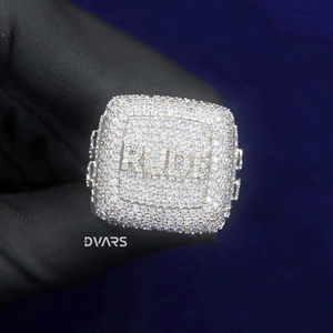 Bague de championnat hip-hop personnalisée en argent 925 pour homme, avec nom et lettre personnalisée, pour les mariages - Product Image 1